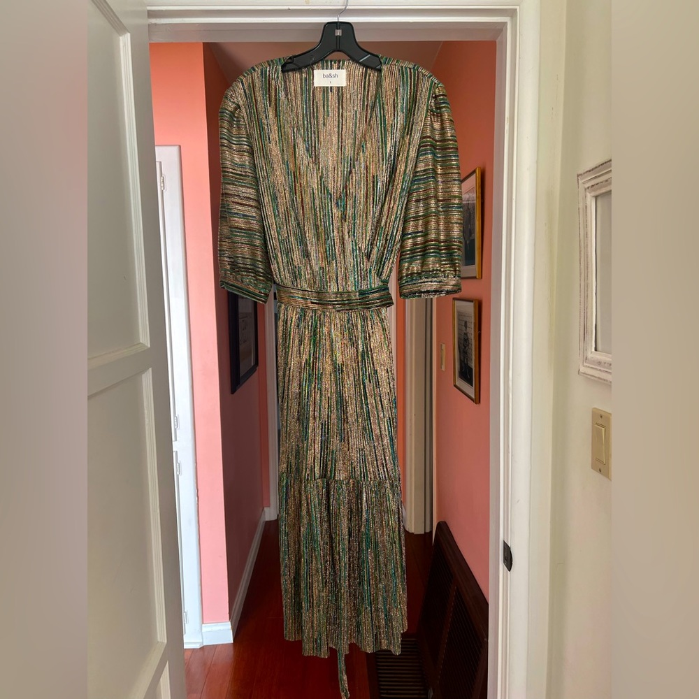 ba&sh Star Mellalic size 1 wrap dress, only worn once!